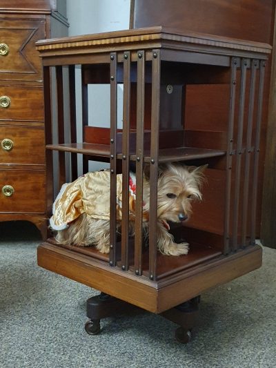 Good Antique Maple & Co Revolving Bookcase - Image 8