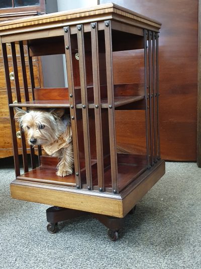 Good Antique Maple & Co Revolving Bookcase - Image 3