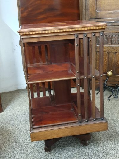 Good Antique Maple & Co Revolving Bookcase - Image 2