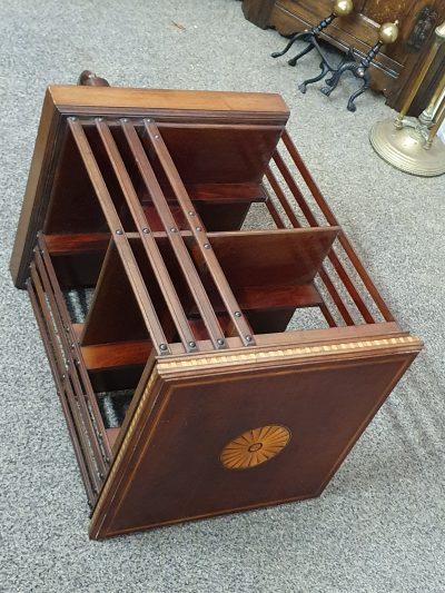 Good Antique Maple & Co Revolving Bookcase - Image 6