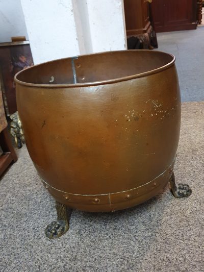 Antique Arts & Crafts Log Bin - Image 6