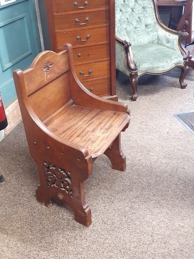 Small Antique Hall Seat Chair - Image 2