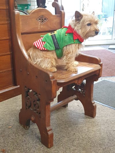 Small Antique Hall Seat Chair - Image 4