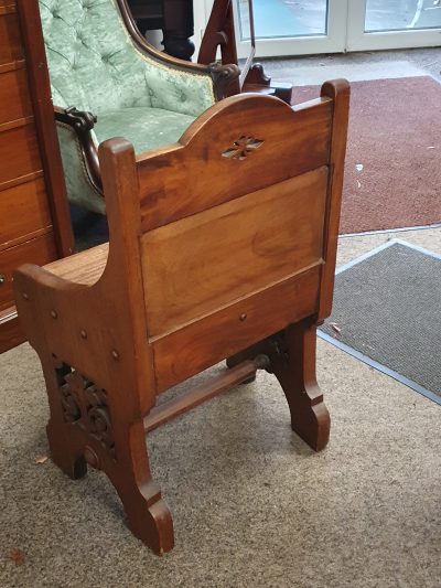 Small Antique Hall Seat Chair - Image 5