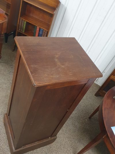 Antique Edwardian Oak Office Tambour Front Filing Cabinet - Image 4