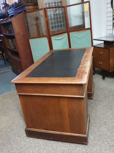 Antique Victorian Oak Desk - Image 6