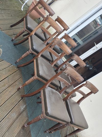 Antique Victorian Set of 8 Irish Dining Chairs - Image 2