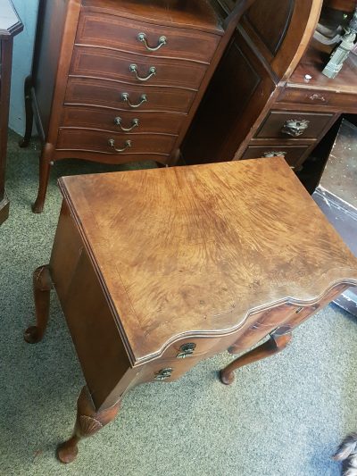 Small Antique 1920's Walnut Side Table - Image 3