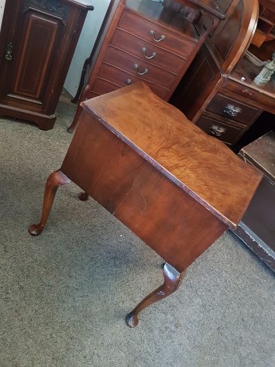 Small Antique 1920's Walnut Side Table - Image 8