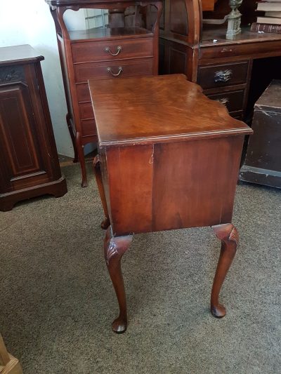 Small Antique 1920's Walnut Side Table - Image 5