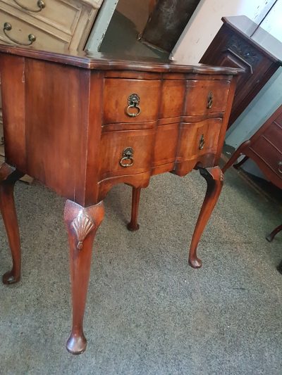 Small Antique 1920's Walnut Side Table - Image 10