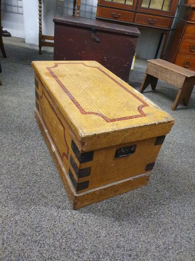 Small Antique Victorian Pine Chest Table - Image 7