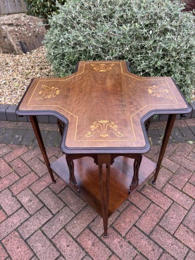 Art Nouveau Mahogany Occasional Table - Image 2