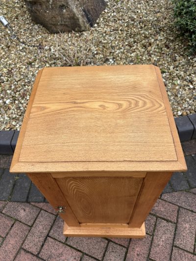 Gothic Revival Oak Bedside Cupboard - Image 2