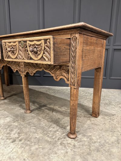 Bleached George III Carved Oak Dresser Base - Image 6