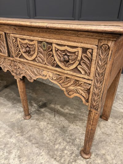 Bleached George III Carved Oak Dresser Base - Image 8