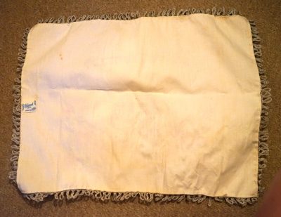 Vintage Satin Linen Judaica Shabbat Challah Bread Cover Embroidery Jerusalem Israel - Image 2