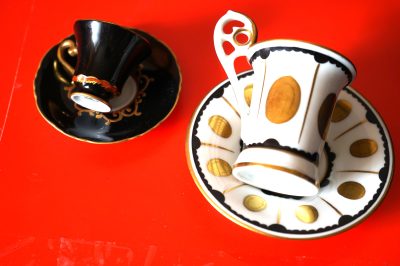 A Vintage Miniature Dubarry Limoges Cabinet Cup & Saucer and a Naples Cabinet Cup and Saucer - Image 8