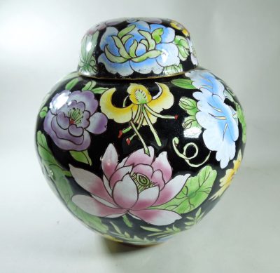 Chinese Hand Painted Enamel Ginger Jar - Image 2