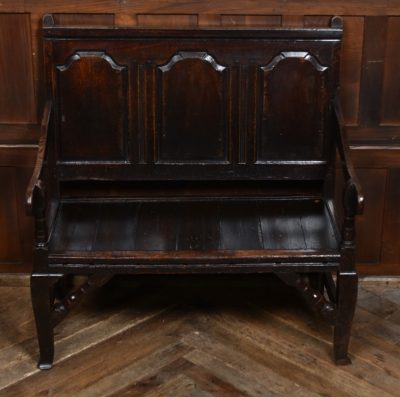 18th Century Oak Hall Bench SAI3644 - Image 2