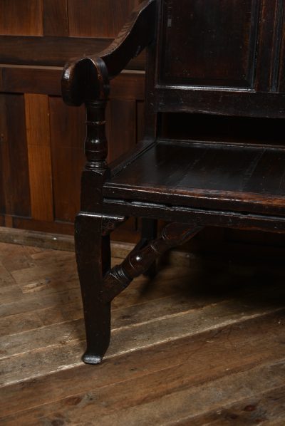 18th Century Oak Hall Bench SAI3644 - Image 5