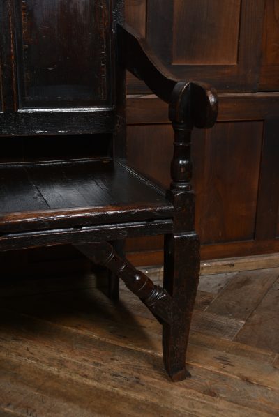 18th Century Oak Hall Bench SAI3644 - Image 6