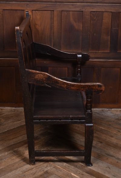 18th Century Oak Hall Bench SAI3644 - Image 7