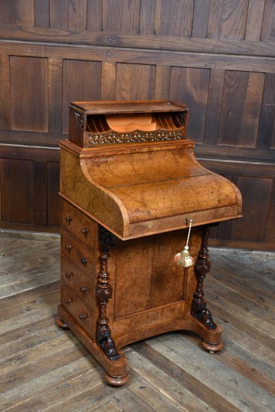 Victorian Walnut Pop Up Piano Top Davenport SAI3696 - Image 8