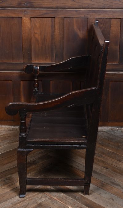 18th Century Oak Hall Bench SAI3644 - Image 9