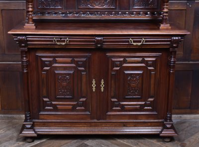 Pair Of Continental Walnut Cabinets SAI3665 - Image 8