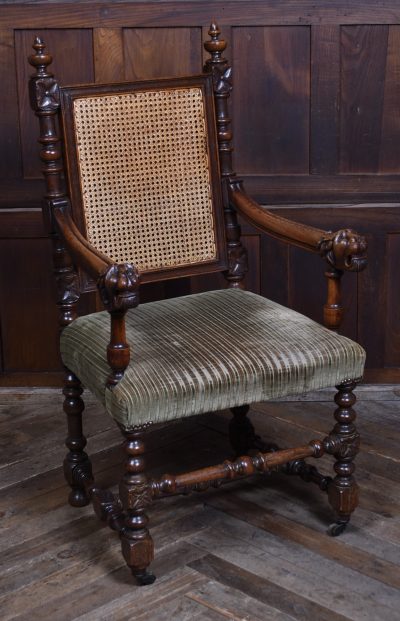 Victorian Oak Bergere Armchair SAI3646 - Image 2