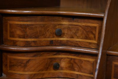 Dutch Burr Walnut Bombe Bureau SAI3631 - Image 12