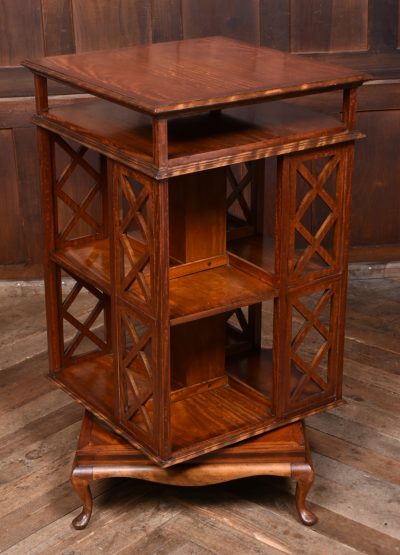 Edwardian Satinwood Revolving Bookcase SAI3678 - Image 3