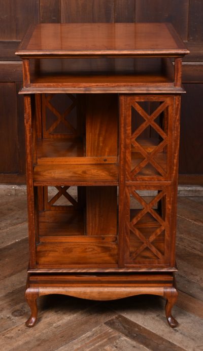 Edwardian Satinwood Revolving Bookcase SAI3678 - Image 4