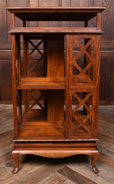 Edwardian Satinwood Revolving Bookcase SAI3678 - Image 6