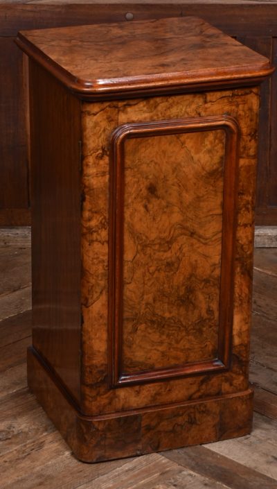 Victorian Burr Walnut Pot Cupboard/ Bedside Cabinet SAI3630 - Image 2