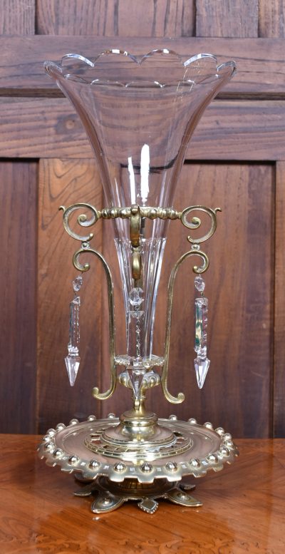 Pair Of Victorian Crystal Vases SAI3707 - Image 3