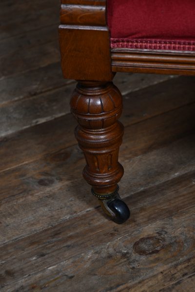 Edwardian Oak Library Chair SAI3647 - Image 9