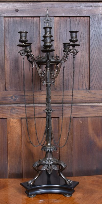 Pair Of French Bronze Candelabras SAI3701 - Image 3