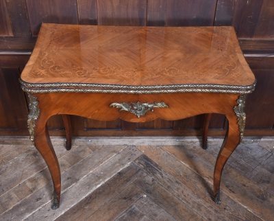 Victorian Marquetry Card Table SAI3702 - Image 3