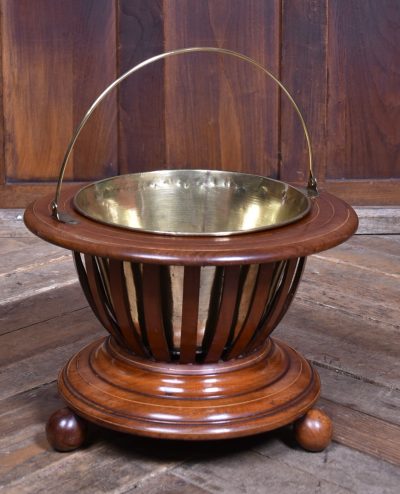 Mahogany & Brass Planter SAI3710 - Image 2