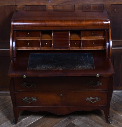 Continental Walnut Secretary Baroque / Roll Top Bureau SAI3635 - Image 2