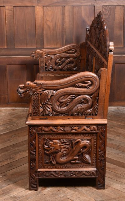 Chinese Hardwood Hall Bench SAI3690 - Image 17