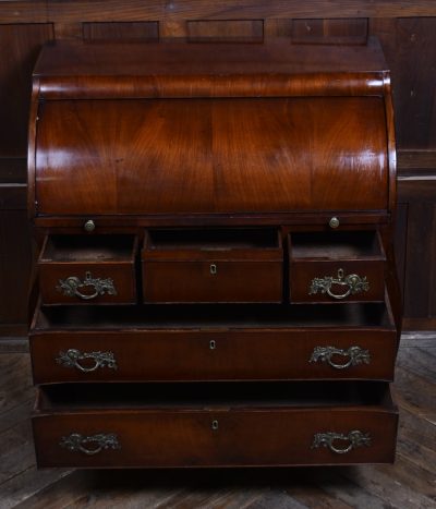 Continental Walnut Secretary Baroque / Roll Top Bureau SAI3635 - Image 10