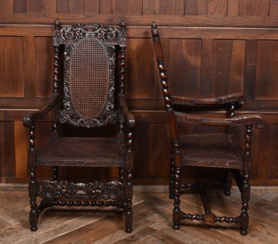 Pair of Victorian Bergere Chairs - Image 4