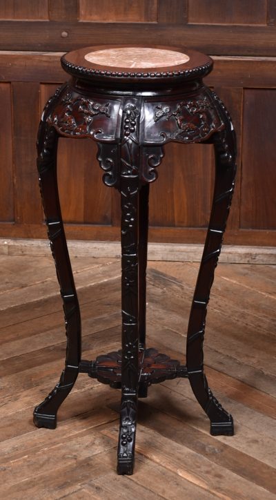 Chinese Marble Top Vase / Plant Stand SAI3725 - Image 3