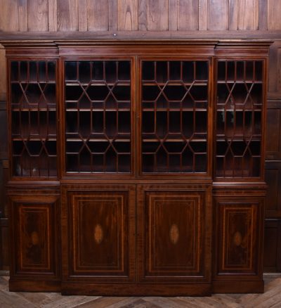 Edwardian Mahogany Breakfront Bookcase SAI3675 - Image 11