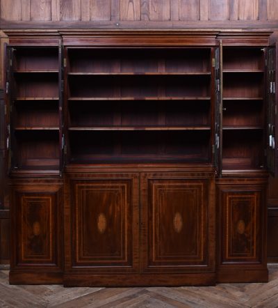 Edwardian Mahogany Breakfront Bookcase SAI3675 - Image 12