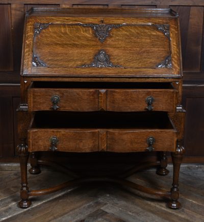 Edwardian Oak Bureau SAI3654 - Image 6