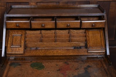 Edwardian Oak Bureau SAI3654 - Image 9